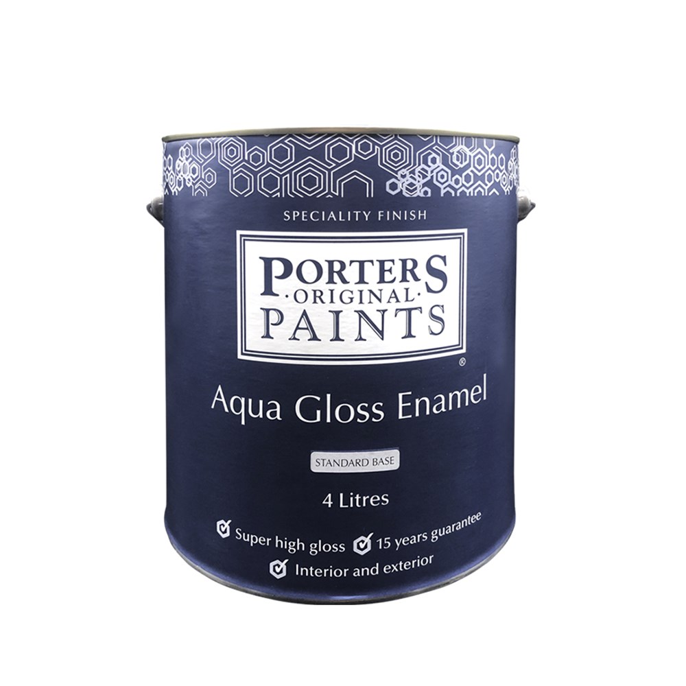 Porter's Paints Aqua Gloss Enamel Clear 4L